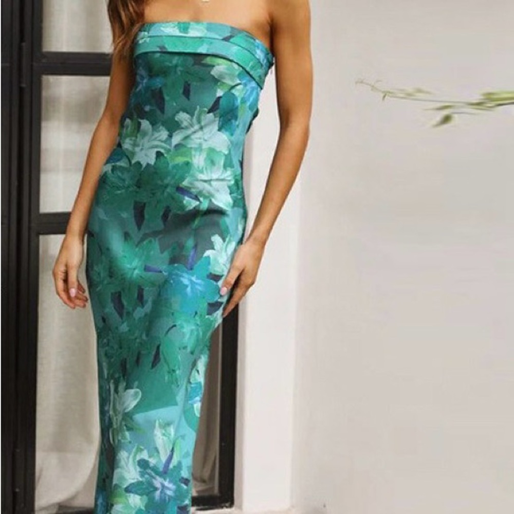 Billy J Miya Maxi Dress - Green print